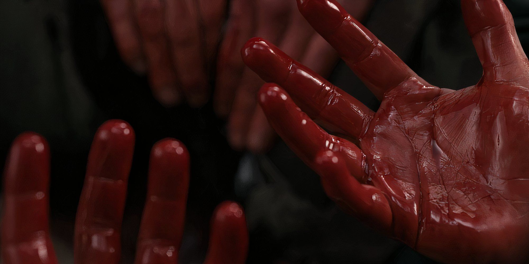 Jamie's bloody hands in Outlander