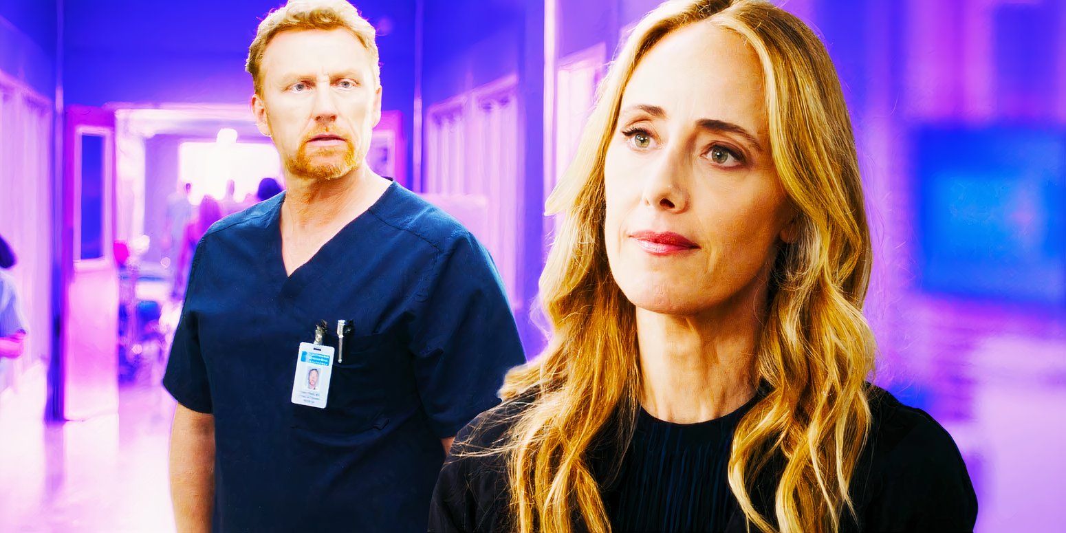 Kevin McKidd as Owen Hunt and Kim Raver as Teddy Altman in Grey's Anatomy season 21