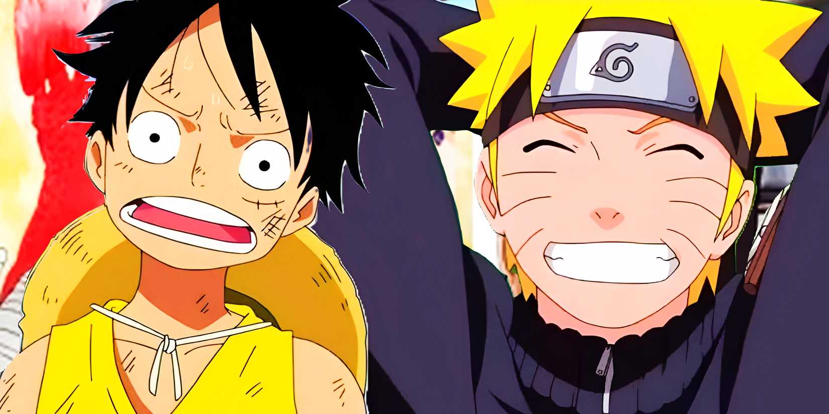 luffy d'une seule pièce et naruto uzumaki naruto anime 
