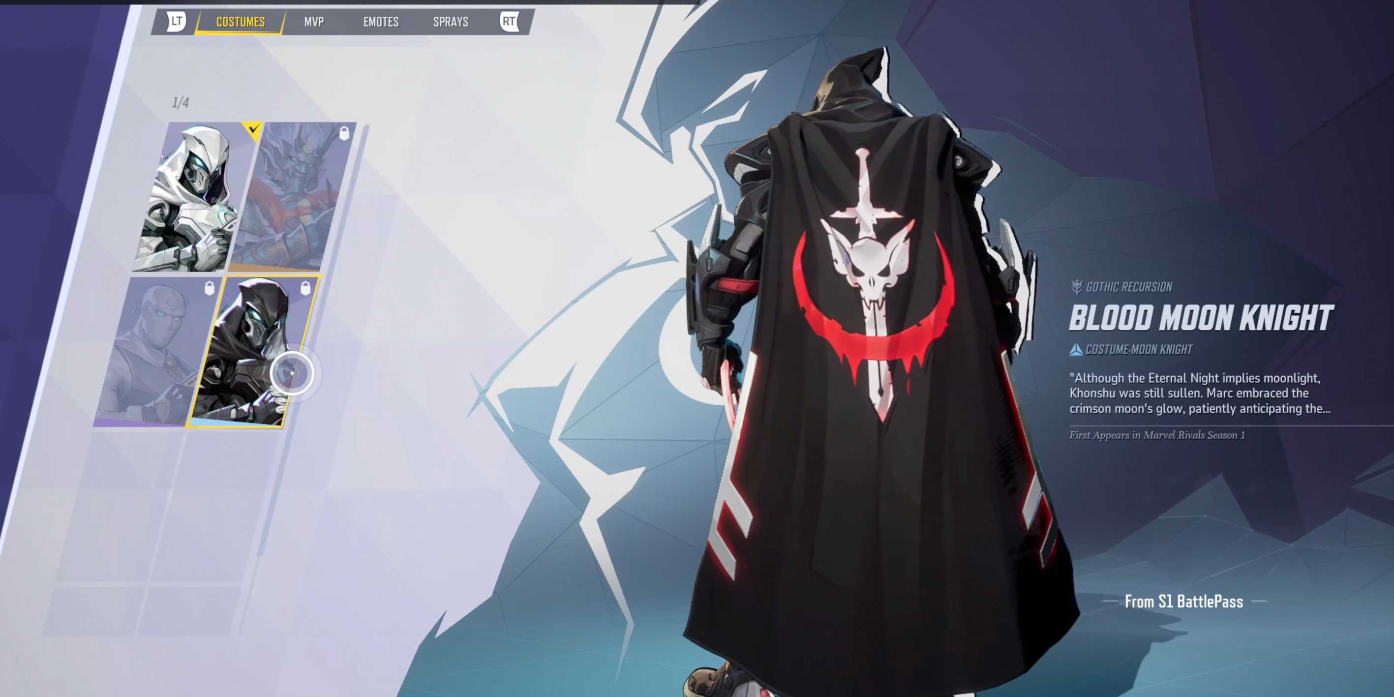 Moon Knight Fan Costumes Rivals Every New Costume In Marvel Rivals Season 1 Ranked