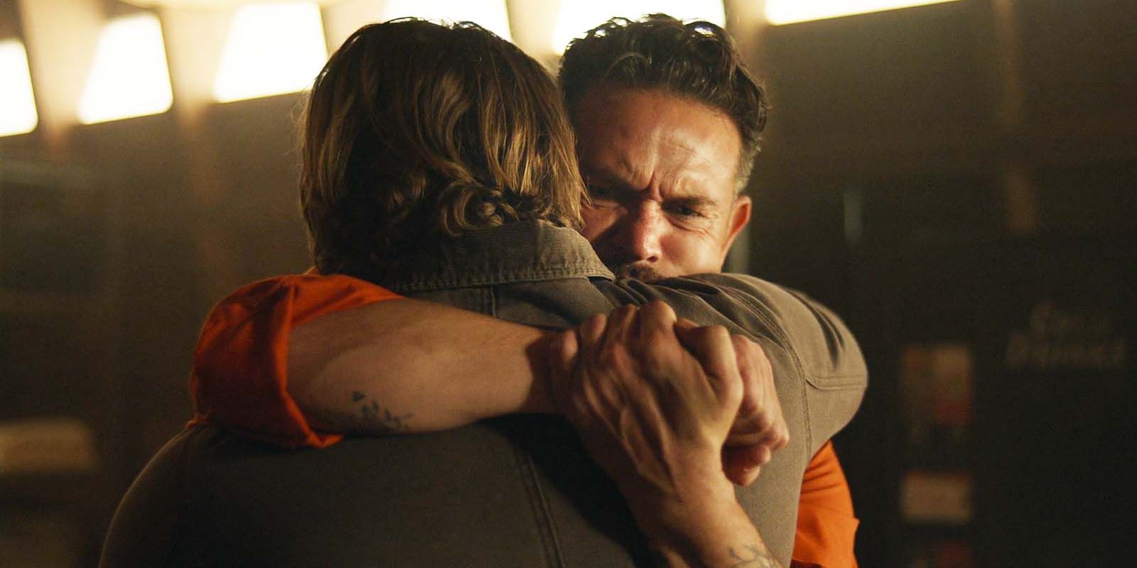 Max Thieriot as Bode Leone and Kevin Alejandro as Manny Perez in Fire Country season 3, episode 8