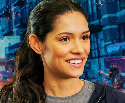 Miranda Rae Mayo as Stella Kidd in Chicago Fire.