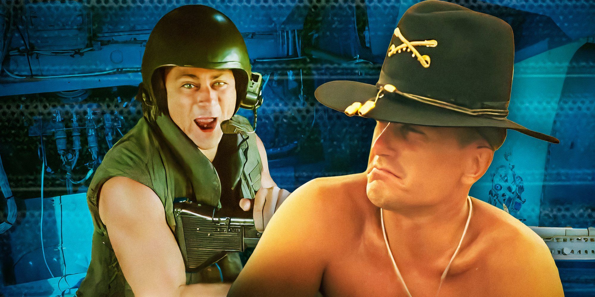 Imagery from Apocalypse Now and Full Metal Jacket