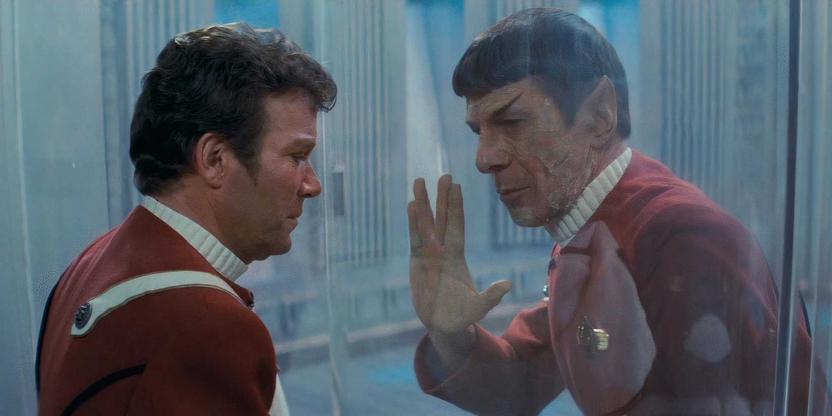 Spock saying goodbye to Kirk in The Wrath of Khan