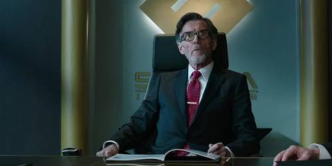 Mr. Sivana looks shocked in an office in shazam!