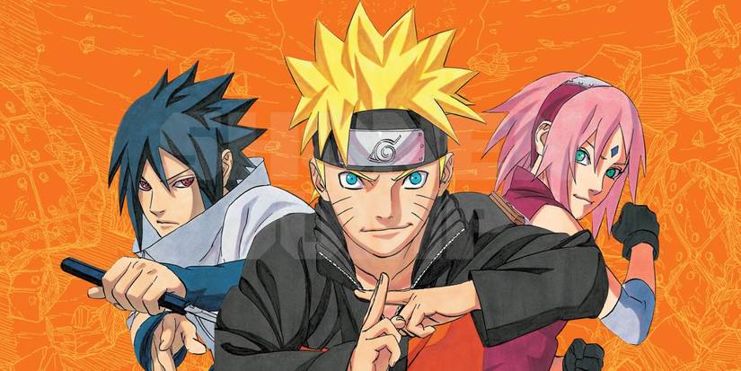 Sasuke, Naruto, and Sakura in Naruto Shippuden manga