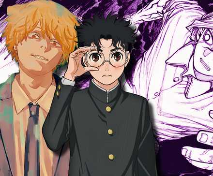 7 Bingeable Manga To Fill the Void Left By Chainsaw Man's Ending 1 Denji from Chainsaw Man, Okarun from Dandadan, and Julian from Centuria.