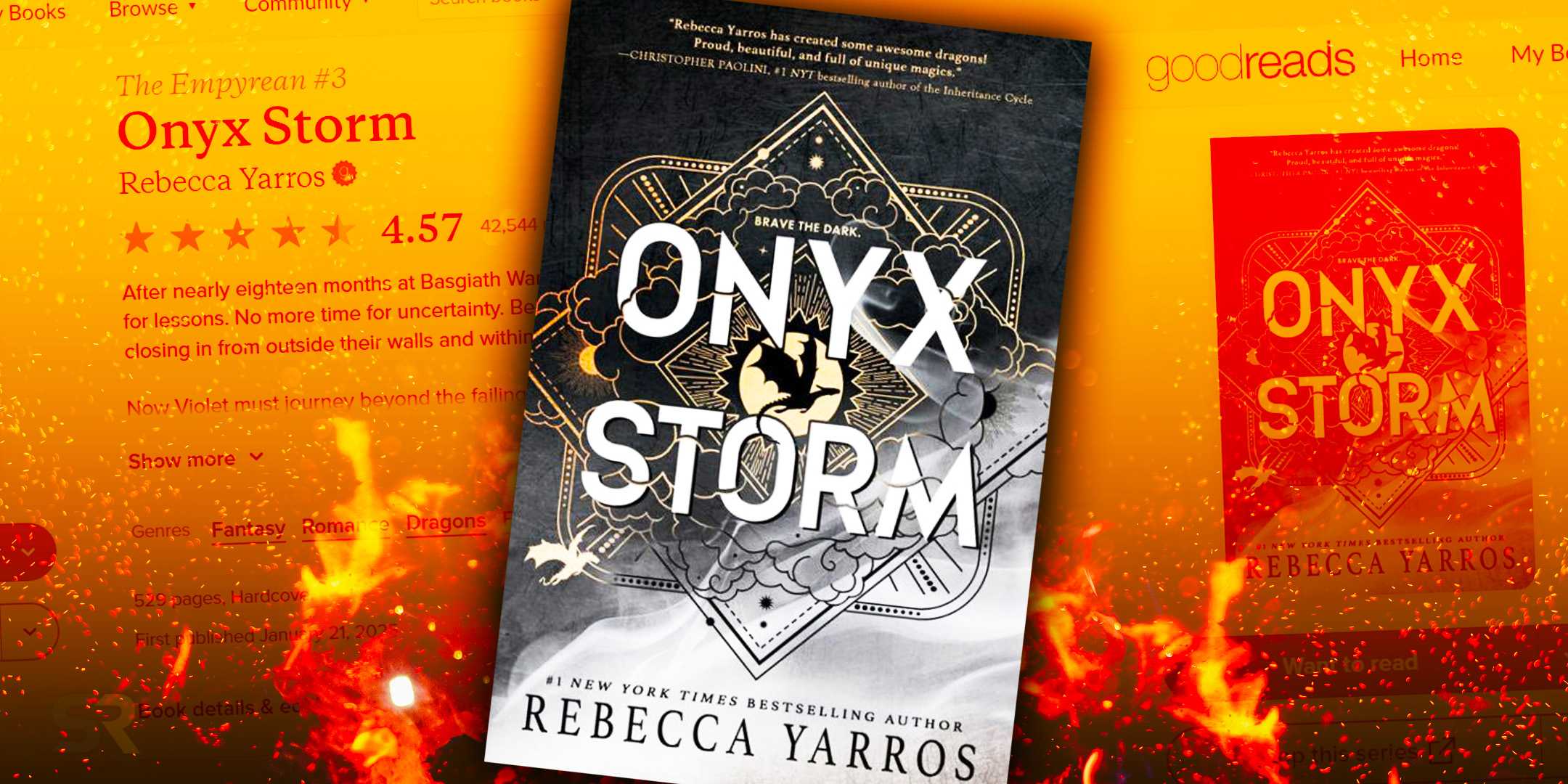 Pink Rant Background All Empyrean Series Books, Ranked (Including Onyx Storm)