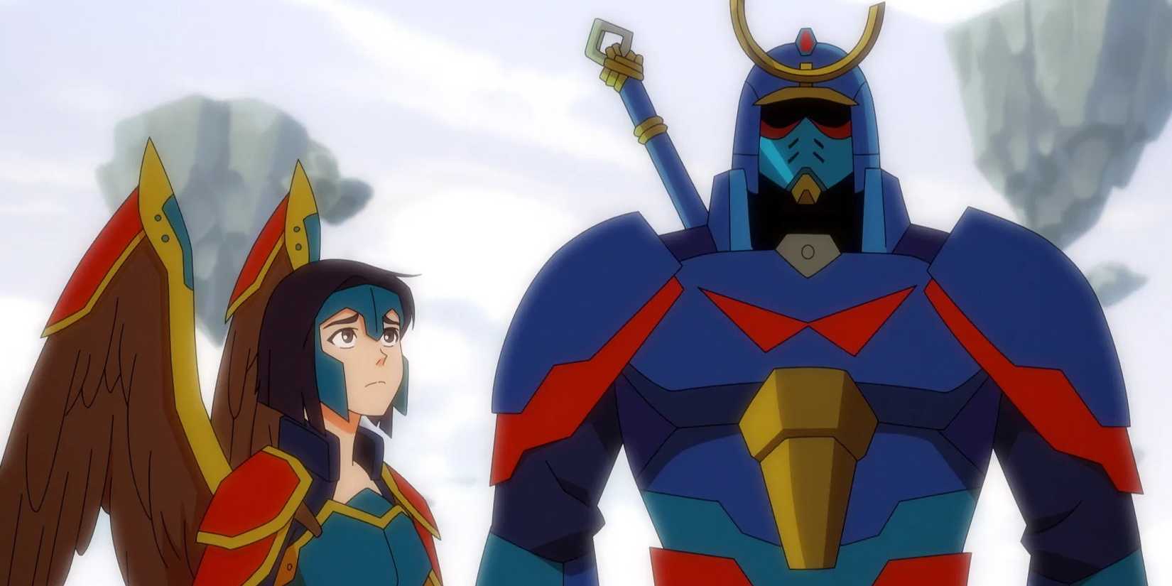 Maddie and David wearing armor in Pantheon