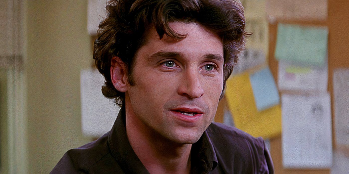 Patrick Dempsey as Mark Kincaid standing in the police station in Scream 3