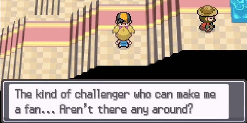 Pokémon's Battle Hall fan Serena bored in the lobby.