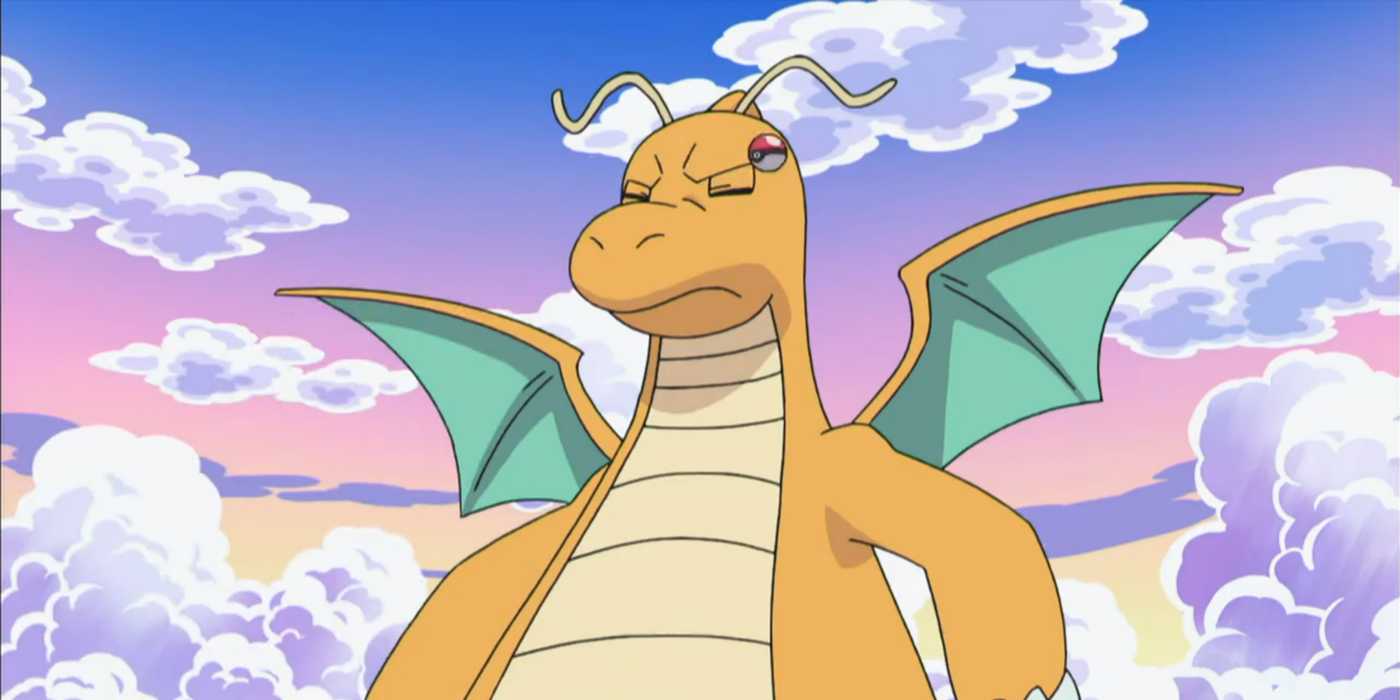 Iris catches a Dragonite.