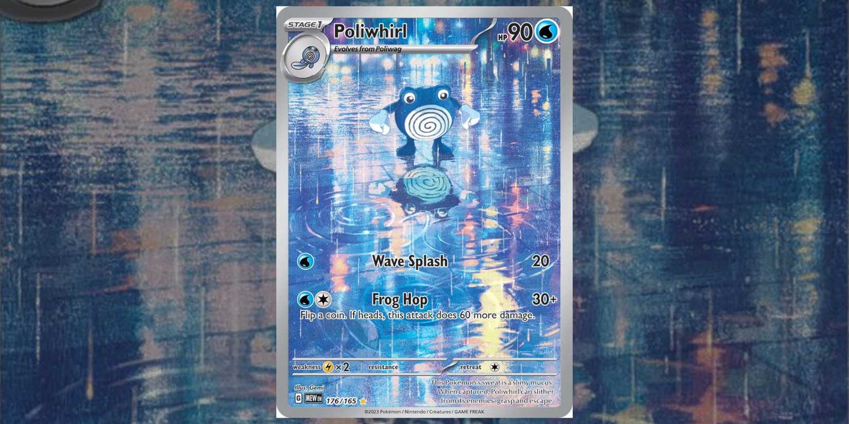 Poliwhirl card 176 in Pokemon 151 set