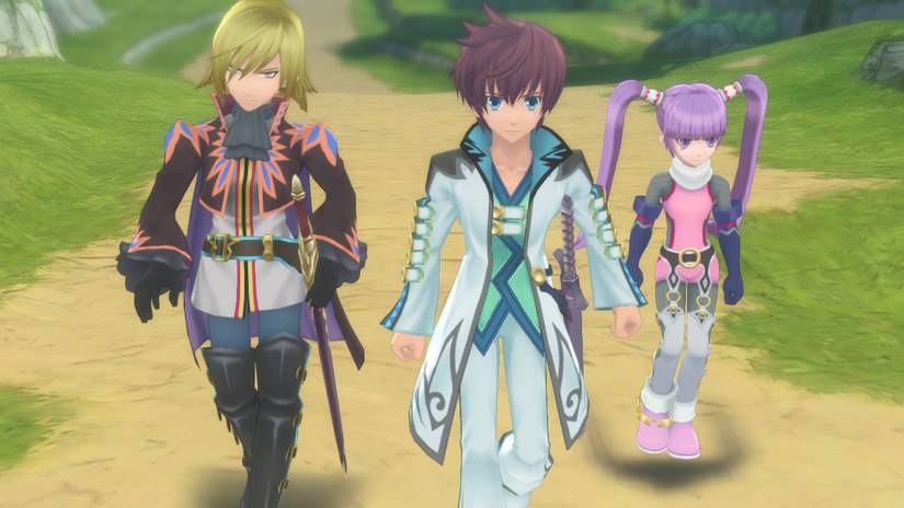 Richard, Asbel, and Sophie walking in Tales of Graces f Remastered