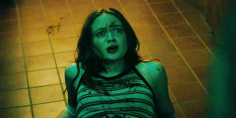 Sadie Sink bloody and terrified in Fear Street Part Two 1978
