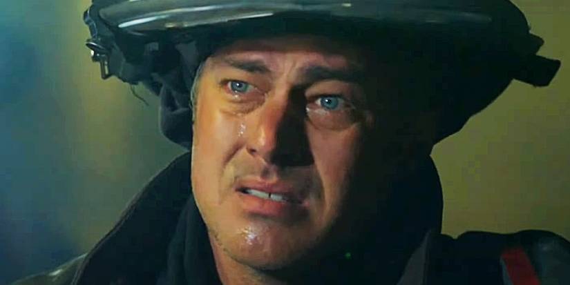 Severide looking distressed in the One Chicago 2025 crossover