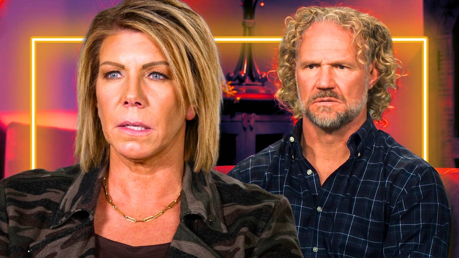 Sister Wives Star Meri Brown and Kody Brown look angry.
