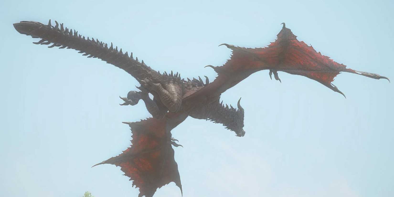 A dragon from the Dragons SE mod for Skyrim.