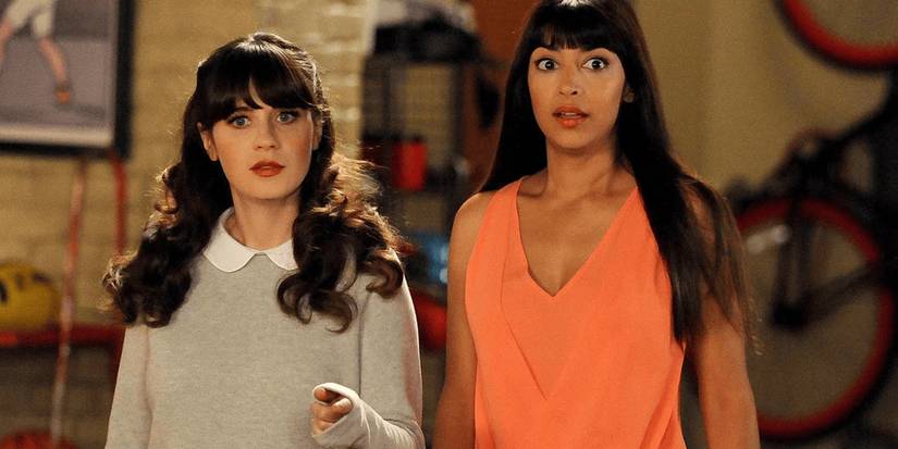 Jess (Zooey Deschanel) e Cece (Hannah Simone) em New Girl