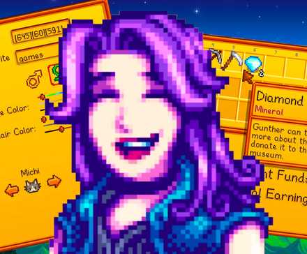 Персонаж из Stardew Valley с читами