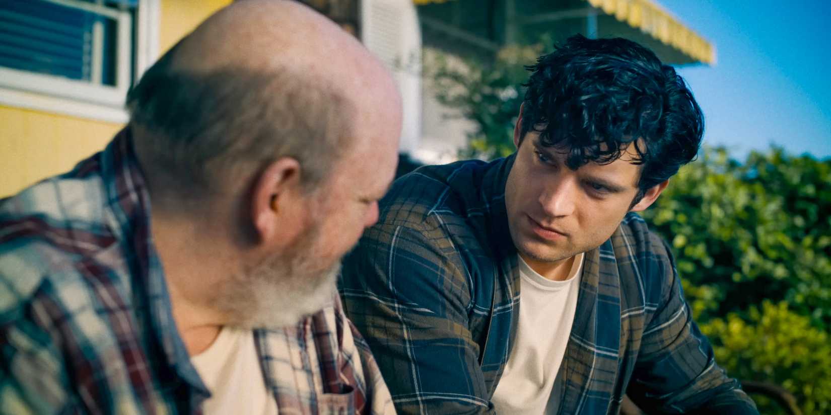 Clark Kent / Superman (David Corenswet) having a conversation with Pa Kent in Superman (2025)