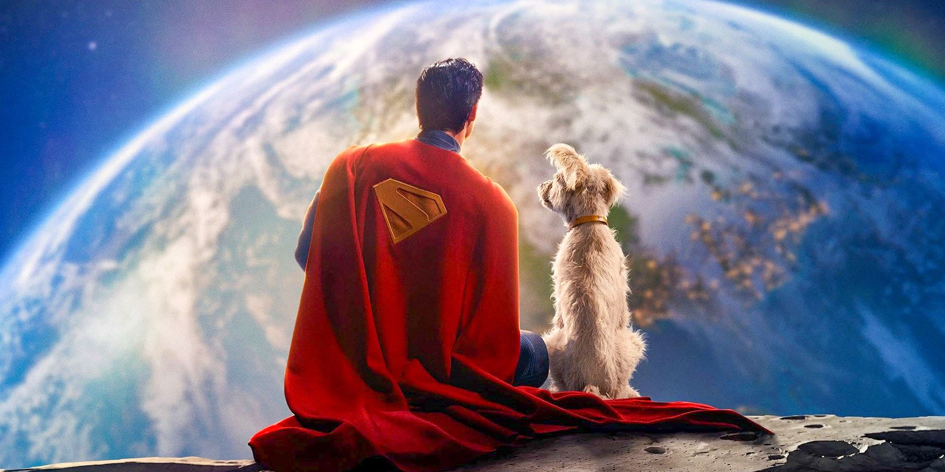 Superman e Krypto sul satellite