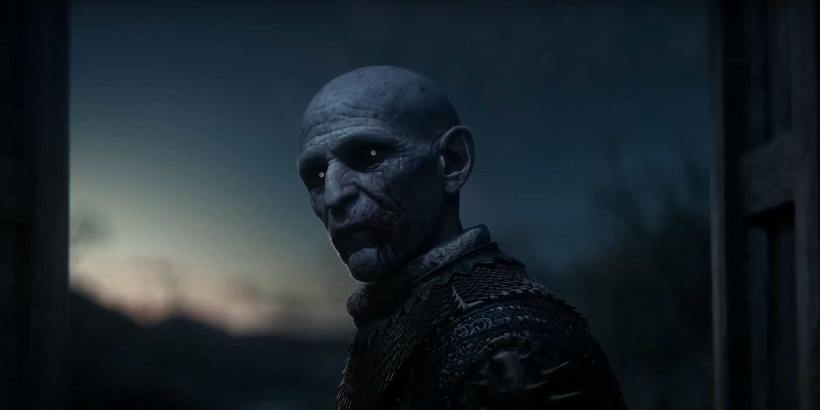 The Blood of the Dawnwalker Trailer Screenshot - vampire character in front of the rising sun.