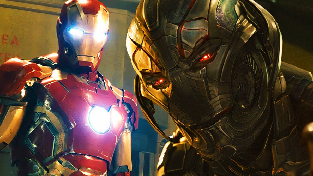 Ultron and Iron Man in Avengers Age of Ultron