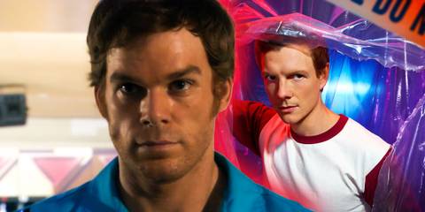 Michael C. Hall as Dexter Morgan with Patrick Gibson as Dexter in Original Sin