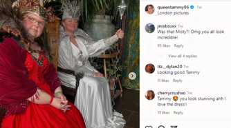 1000-lb Sisters Tammy Slaton and Amanda Halterman in Renaissance dress on Instagram