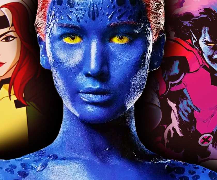 x-men's mystique with her children rogue and nightcrawler