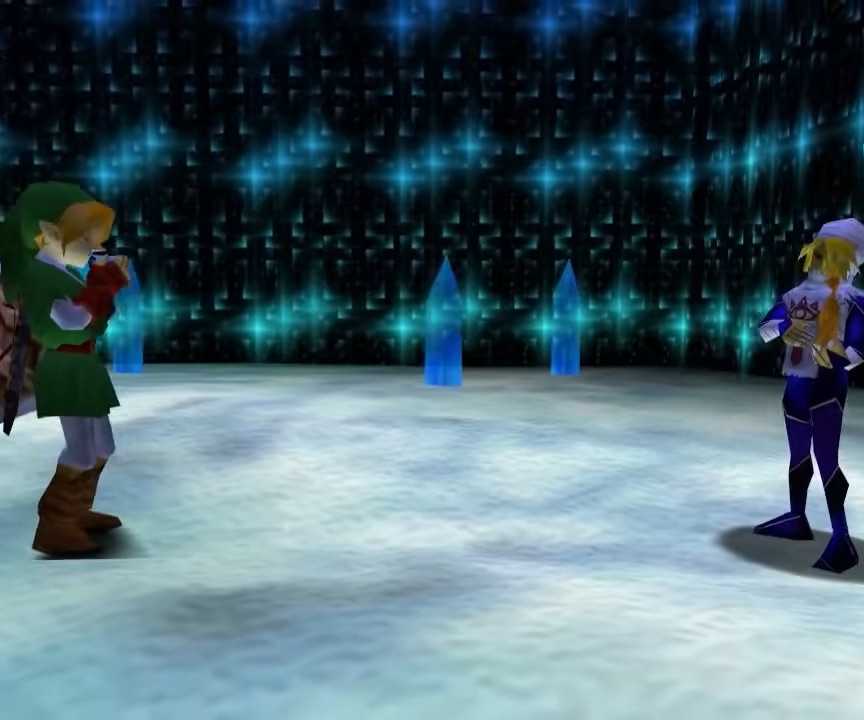 Zelda Ocarina of Time Ice Cavern Link Sheik