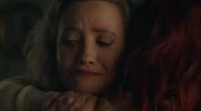 Judy crying on D'arcy's shoulder in Resident Alien