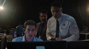 Jackson Pace as Wyatt Harris and Rafael Silva as Carlos Reyes in 9-1-1: Lone Star.