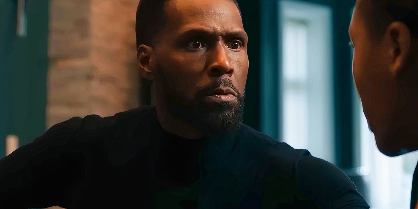 A man giving an intense look in The Chi