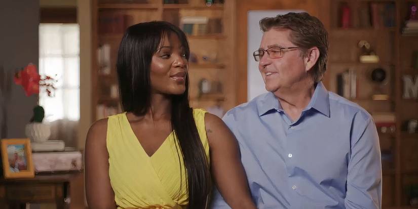Aminata Mina Mack and Mark Bessette in 90 Day Fiance together in Tell All side by side