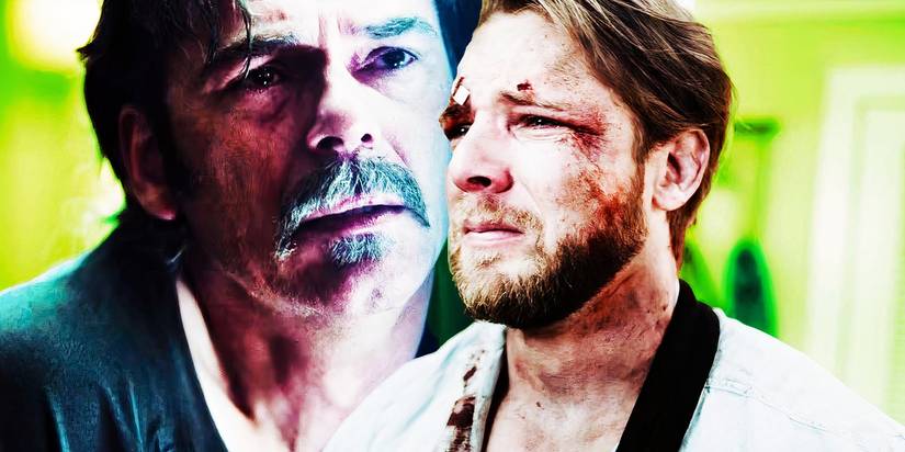 Billy Burke as Vince Leone and Max Thieriot as Bode Leone in Fire Country season 1-1