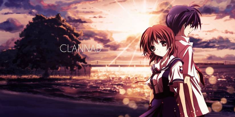 Clannad - Tomoya and Nagisa standing back to back