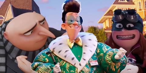 Gru, Poppy and Maxime Le Mal in Despicable Me 4