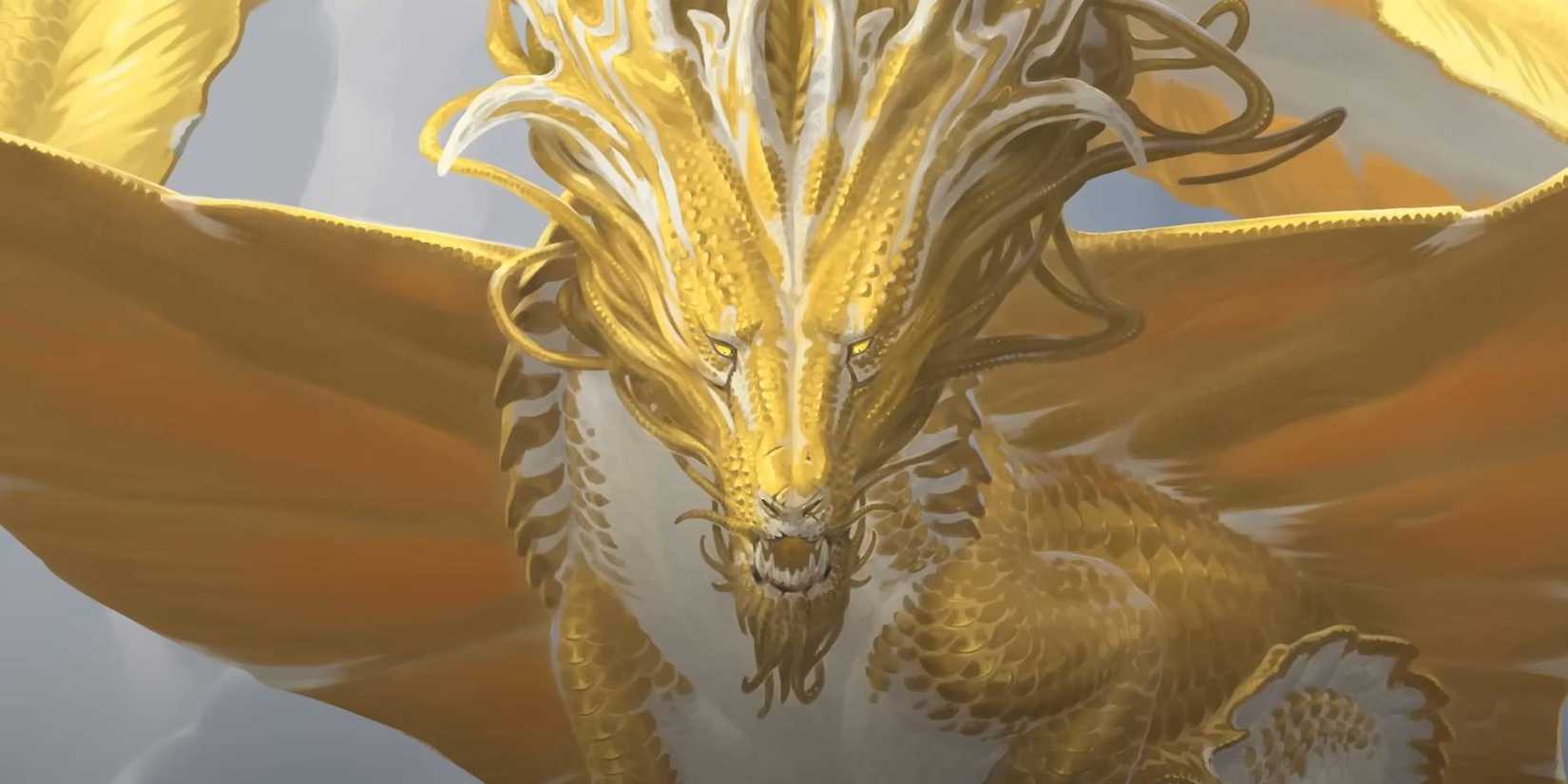 Dungeons and Dragons Gold Dragon from 2025 Monster Manual