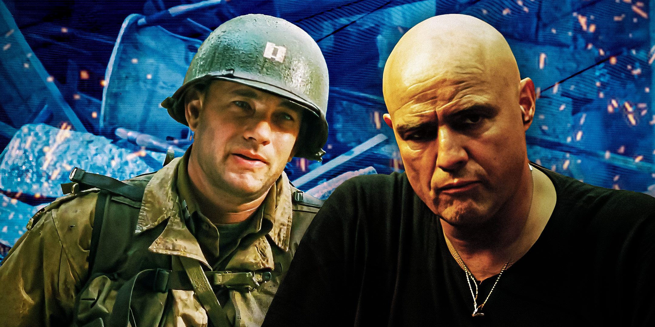 Imagery from Apocalypse Now and Saving Private Ryan