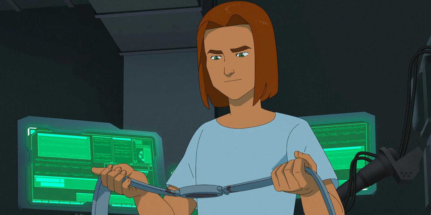 Rudy/Robot creates a belt to stop Monster Girl's rejuvenation in Invincible Season 3 Ep 6