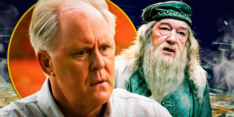 John Lithgow as the Trinity Killer in Dexter juxtaposed with Michael Gambon as Dumbledore in Harry Potter