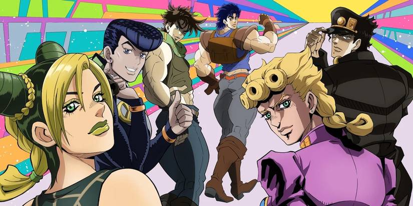 JOJO Day key visual depicting Jolyne, Giorno Jotaro, Josuke, Jonathan, and Joseph.