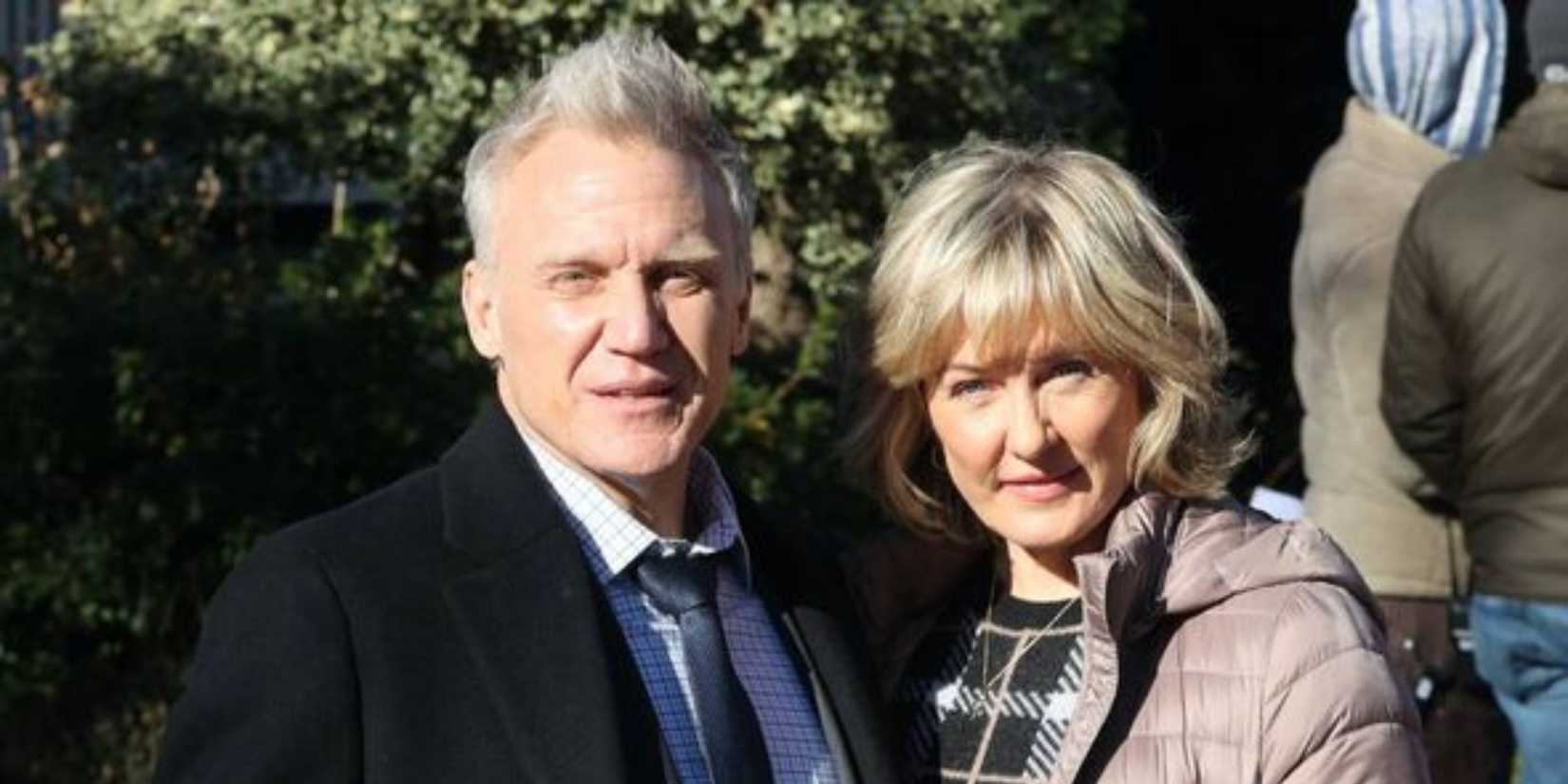Law & Order SVU Amy Carlson And Terry Serpico standing together