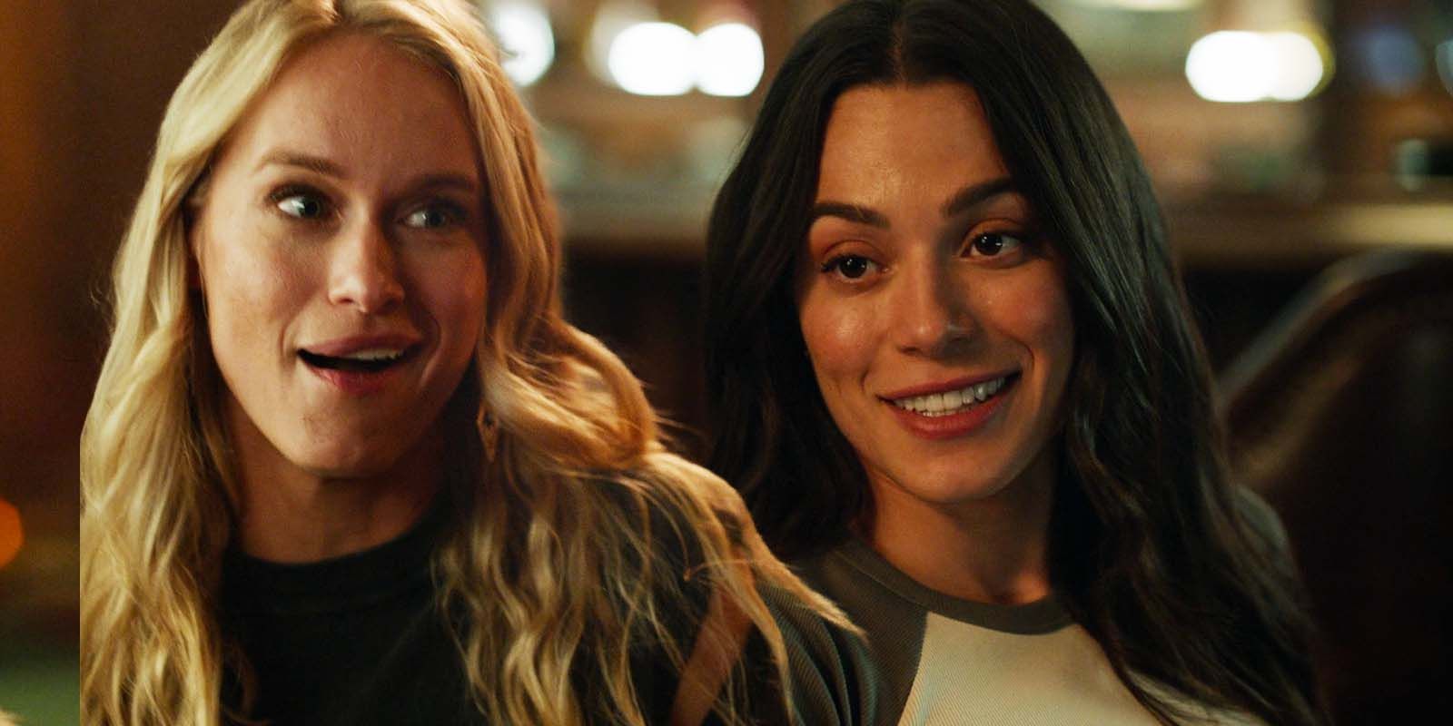 Leven Rambin as Audrey and Stephanie Arcila as Gabriela in Fire Country season 3, episode 6-1