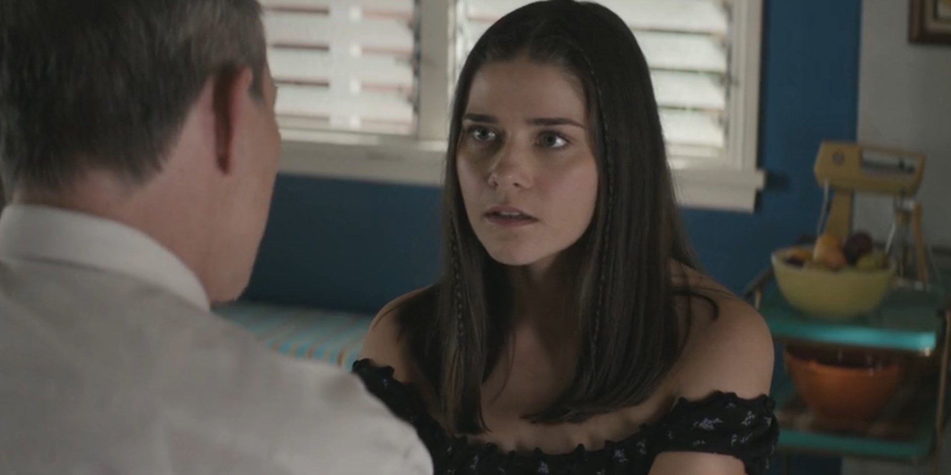 Debra Morgan (Molly Brown) looking worried in Dexter: Original Sin season 1, episode 9
