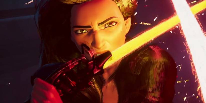Lola's yellow lightsaber in Star Wars: Visions season 2 episode 1 