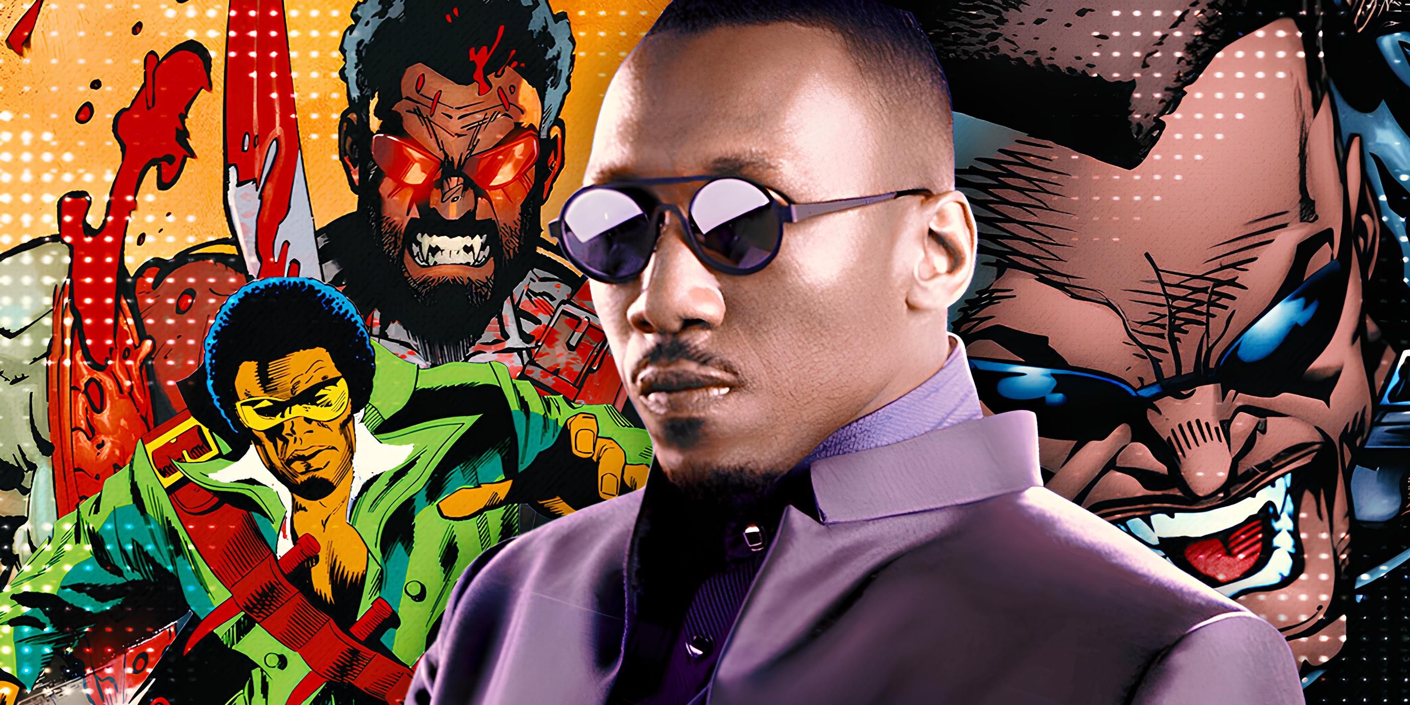 Mahershala Ali in Front of Blade Comics