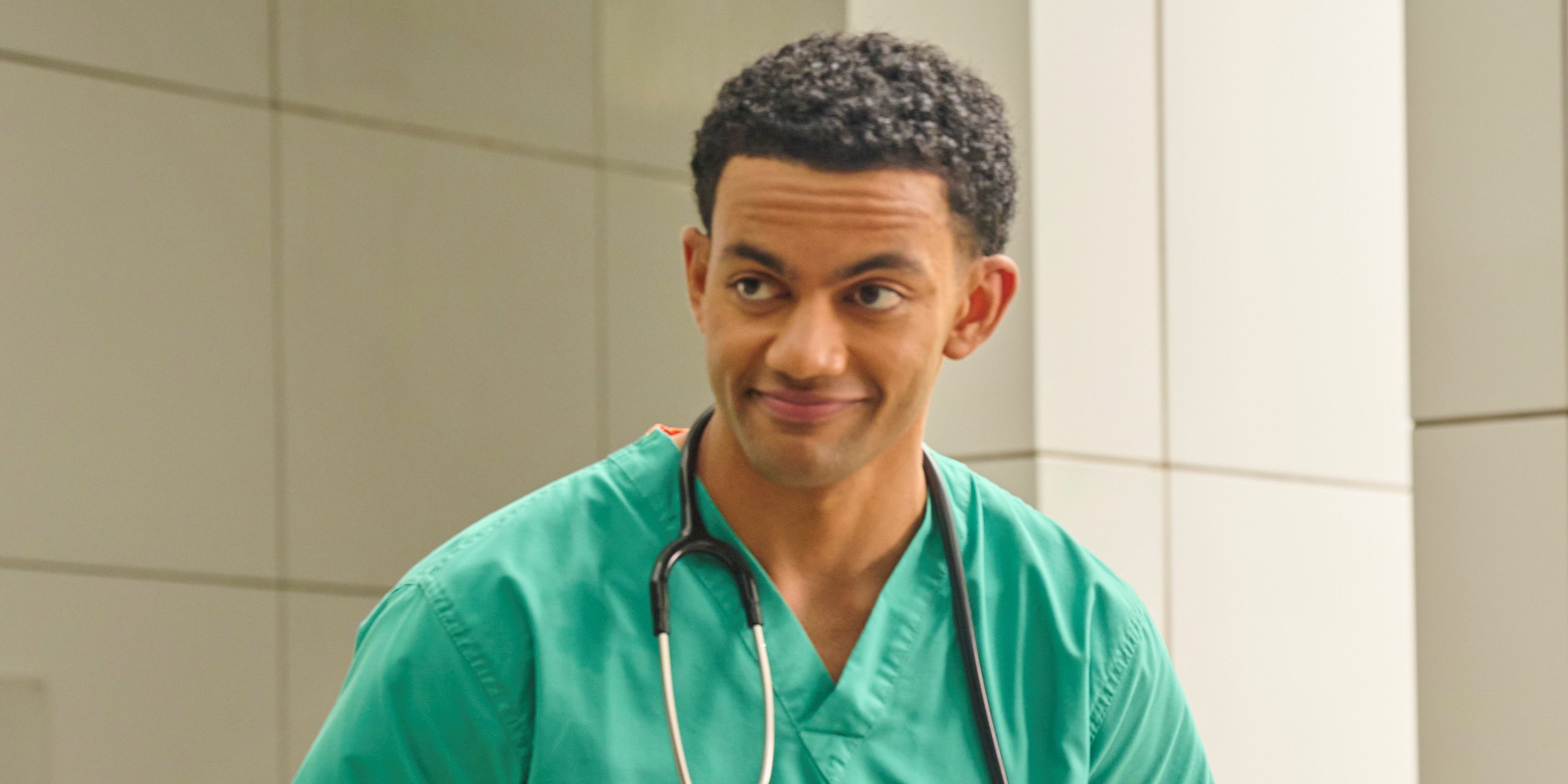 Miles Fowler smiling in The Resident